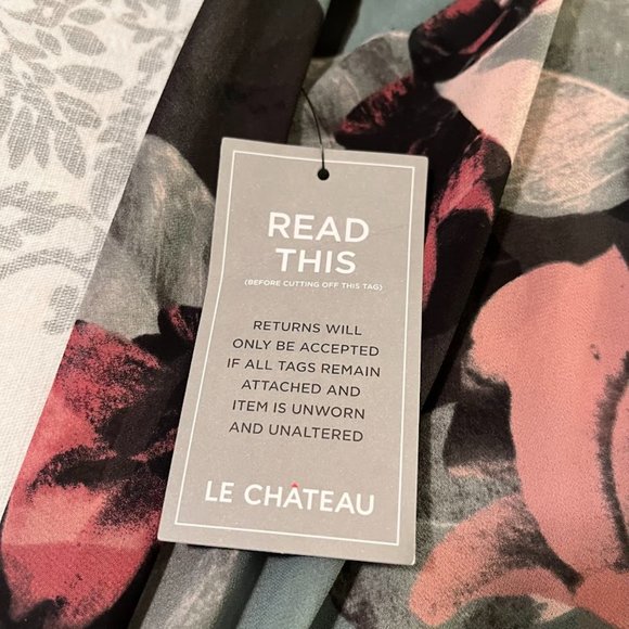 NWT Le Chateau Asymmetrical High-Low Cowl Neck Dress - Picture 7 of 15